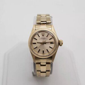RARE ROLEX $25K 14K YELLOW GOLD LAIDES WATCH